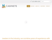 Tablet Screenshot of hhcabinets.com.au